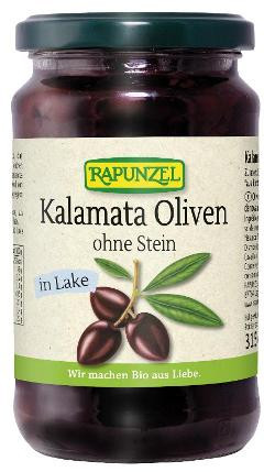 Produktfoto zu Oliven Kalamata ohne Stein in Lake 315g Rapunzel