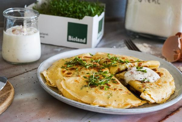 Produktfoto zu Rezeptkarte Kresse Crêpes