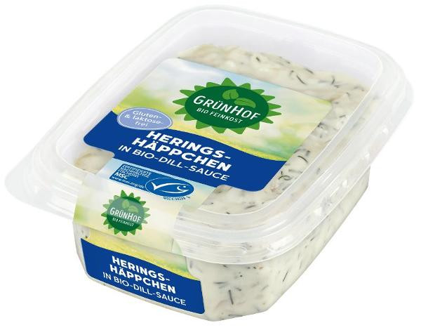 Produktfoto zu Heringshäppchen in Dill-Sauce 150g Grünhof