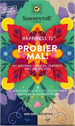 Produktfoto zu Happiness is Probier mal 20 Teebeutel Sonnentor