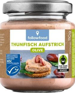 Produktfoto zu Thunfisch Creme Olive 110g Followfood