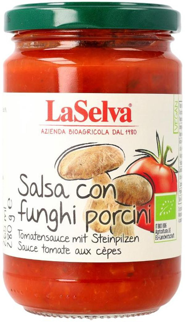 Produktfoto zu Salsa con funghi porcini (Tomatensauce mit Steinpilzen) 280g LaSelva