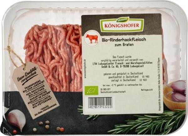 Produktfoto zu Rinderhackfleisch 250g Königshofer