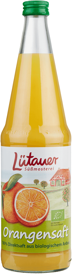 Produktfoto zu Orangensaft 0,7l Lütauer