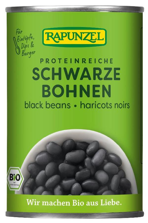 Produktfoto zu VPE Schwarze Bohnen 6x400g Rapunzel