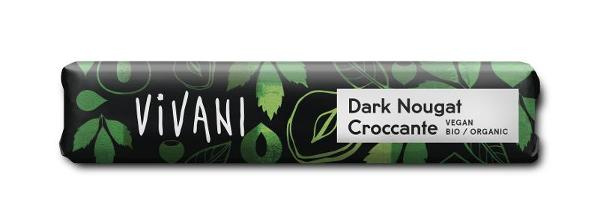 Produktfoto zu VPE Schokoriegel Dark Nougat Croccant 18x35g Vivani