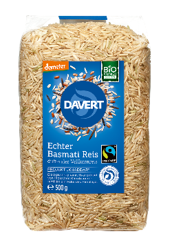 Produktfoto zu VPE Reis Echter Basmati braun 8x500g Davert