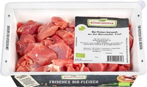 Produktfoto zu Putengulasch aus der Oberkeule ca. 400g Königshofer