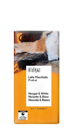 Produktfoto zu VPE Schokolade Latte Macchiato Praliné 10x100g Vivani