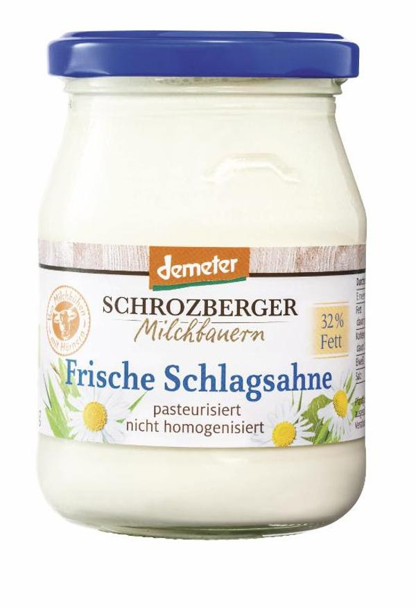 Produktfoto zu VPE Schlagsahne 6x250g im Glas Schrozberger Milchbauern