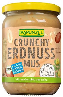 Produktfoto zu VPE Erdnussmus Crunchy mit Salz 6 x 500 g Rapunzel