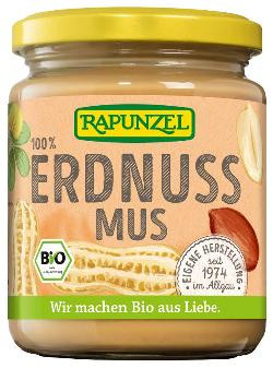 Produktfoto zu Erdnussmus fein 250g Rapunzel ohne Salz