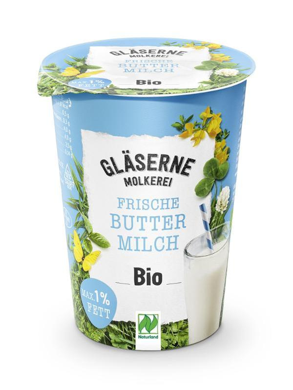 Produktfoto zu Buttermilch 500g Gläserne Molkerei