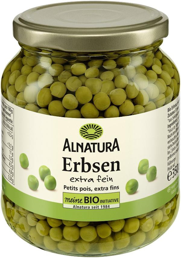 Produktfoto zu Erbsen extra fein 350g Alnatura