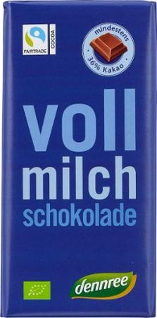 Produktfoto zu Vollmilchschokolade 100g dennree