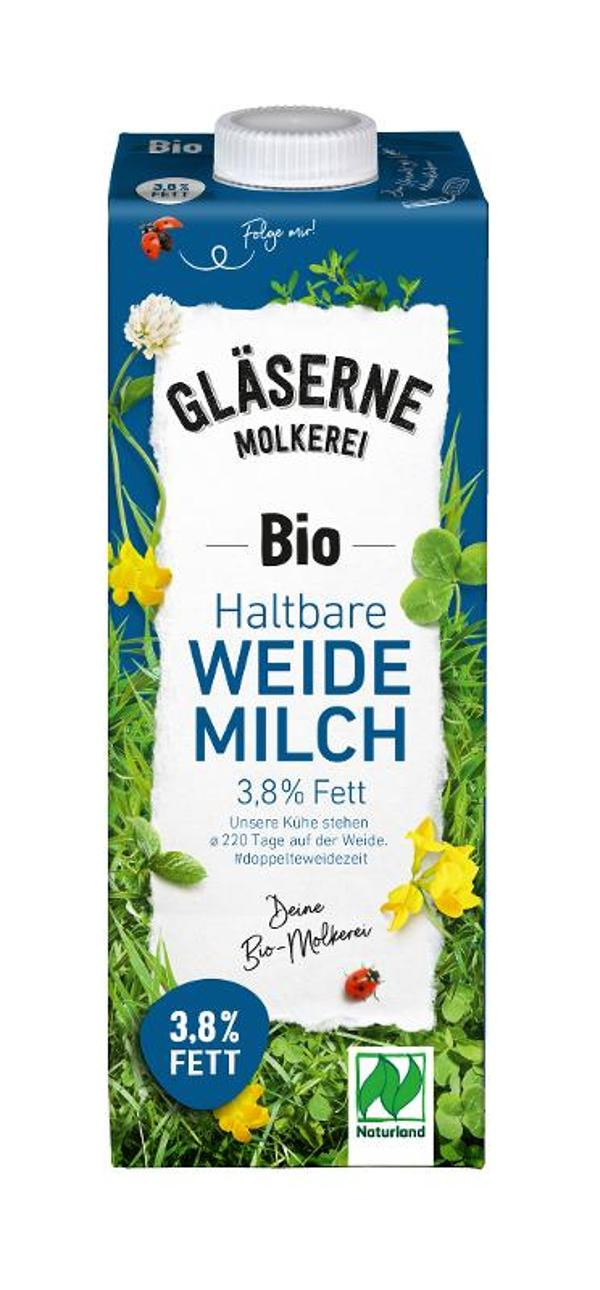 Produktfoto zu VPE H-Weidemilch 3,8 % 12x1l Gläserne Molkerei