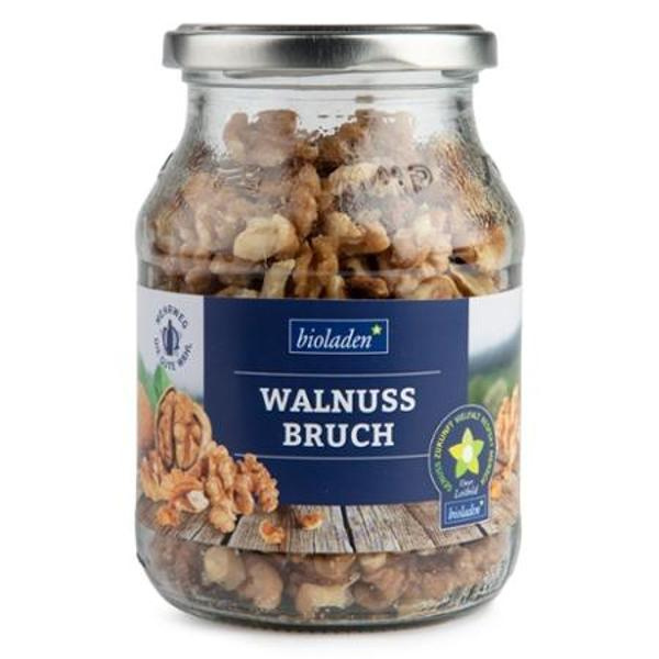 Produktfoto zu Walnussbruch im Pfandglas 220g bioladen