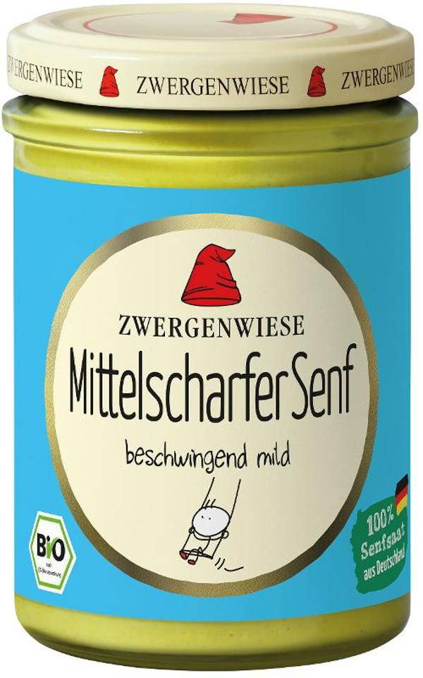 Produktfoto zu Senf mittelscharf 160ml Zwergenwiese