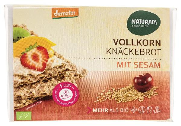 Produktfoto zu VPE Vollkorn-Knäckebrot mit  Sesam 12x250g NATURATA