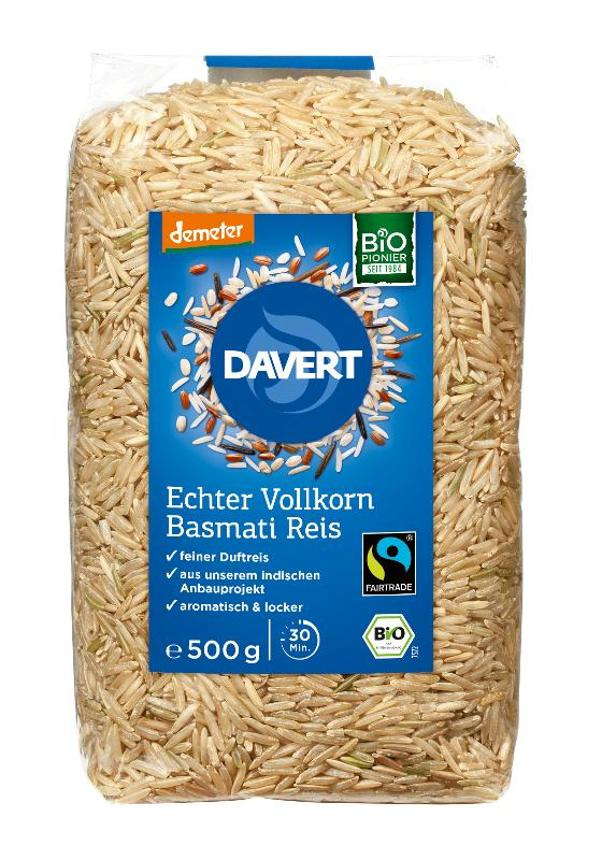 Produktfoto zu VPE Reis Echter Basmati braun 8x500g Davert