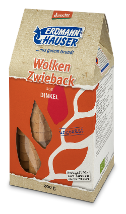 Produktfoto zu VPE Dinkel Wolken-Zwieback 6x200g ErdmannHAUSER