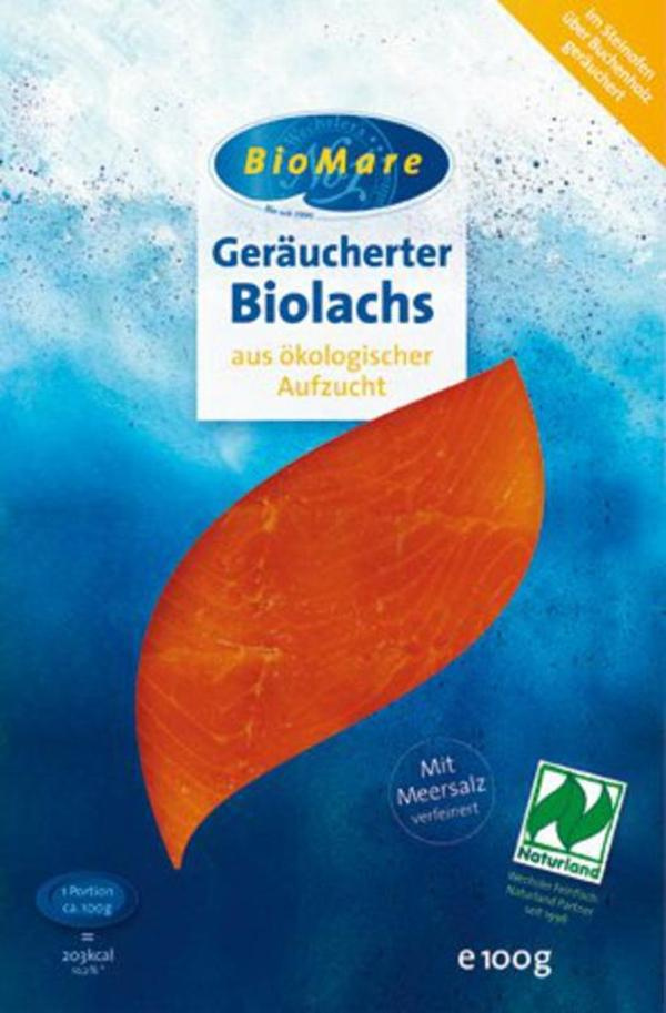 Produktfoto zu Lachs geräuchert und geschnitten 100g Bio Mare