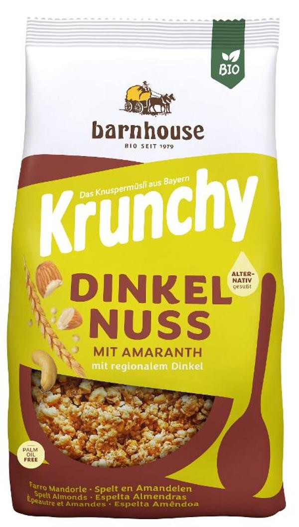 Produktfoto zu Krunchy Amaranth Dinkel Nuss 375g Barnhouse