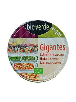 Produktfoto zu VPE Gigantes Riesenbohnen in Tomatensauce 6x190g bio-verde