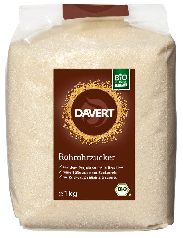 Produktfoto zu VPE Rohrohrzucker 8x1kg Davert