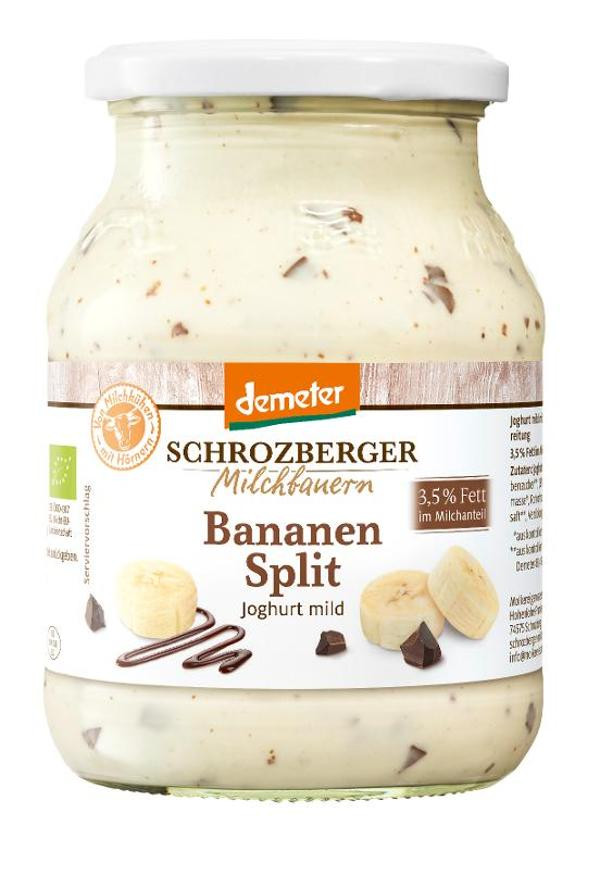 Produktfoto zu Bananensplit Joghurt 500g Schrozberger Milchbauern