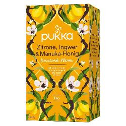 Produktfoto zu Kräutertee Zitrone, Ingwer & Manuka Honig 20x2g Pukka