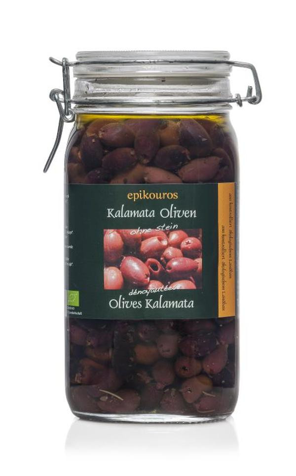 Produktfoto zu VPE Kalamata Oliven ohne Stein 1,5 kg Epikouros