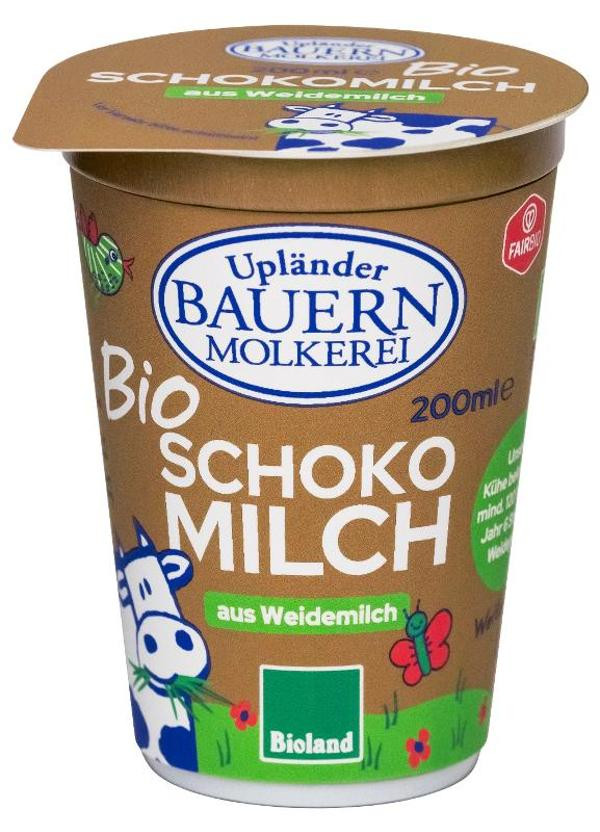 Produktfoto zu Schokomilch 3,7% 200ml Upländer Bauernmolkerei