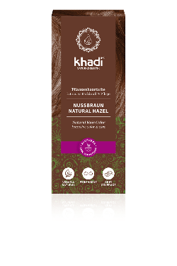 Produktfoto zu Pflanzenhaarfarbe Nussbraun 100g Khadi