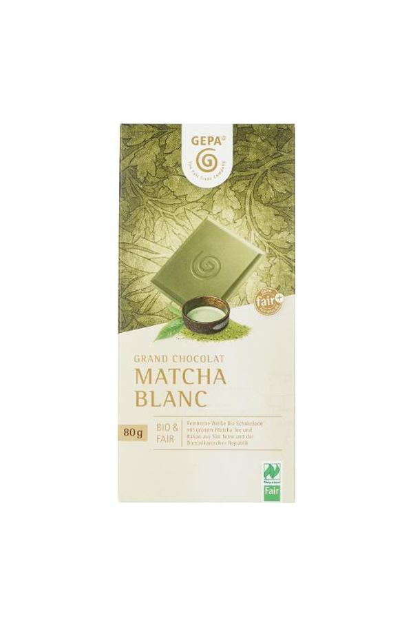 Produktfoto zu VPE Matcha Blanc Schokolade 10x100g GEPA