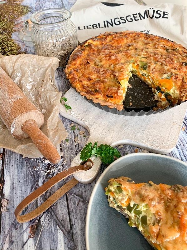 Produktfoto zu Rezeptkarte Porree Quiche