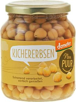 Produktfoto zu VPE Kichererbsen im Glas 6x350g Nur Puur