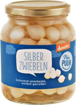 Produktfoto zu Silberzwiebeln süß sauer 340g Nur Puur