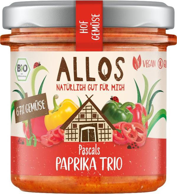 Produktfoto zu VPE Hofgemüse Pascals Paprika Trio 6x135g Allos