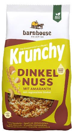 Produktfoto zu Krunchy Amaranth Dinkel Nuss 375g Barnhouse