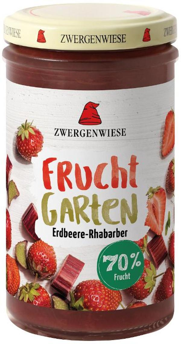 Produktfoto zu Fruchtgarten Fruchtaufstrich 70% Erdbeer-Rhabarber 225g Zwergenwiese