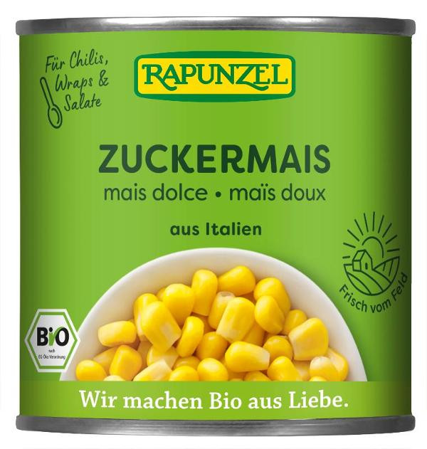 Produktfoto zu VPE Zuckermais 6x160g (140g Abtropfgewicht) Rapunzel