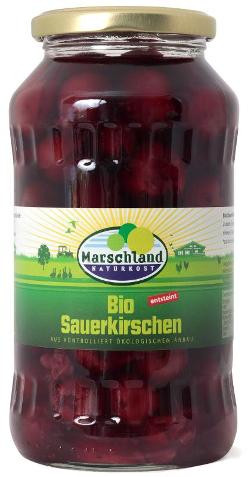 Produktfoto zu Sauerkirschen entsteint 720ml Marschland