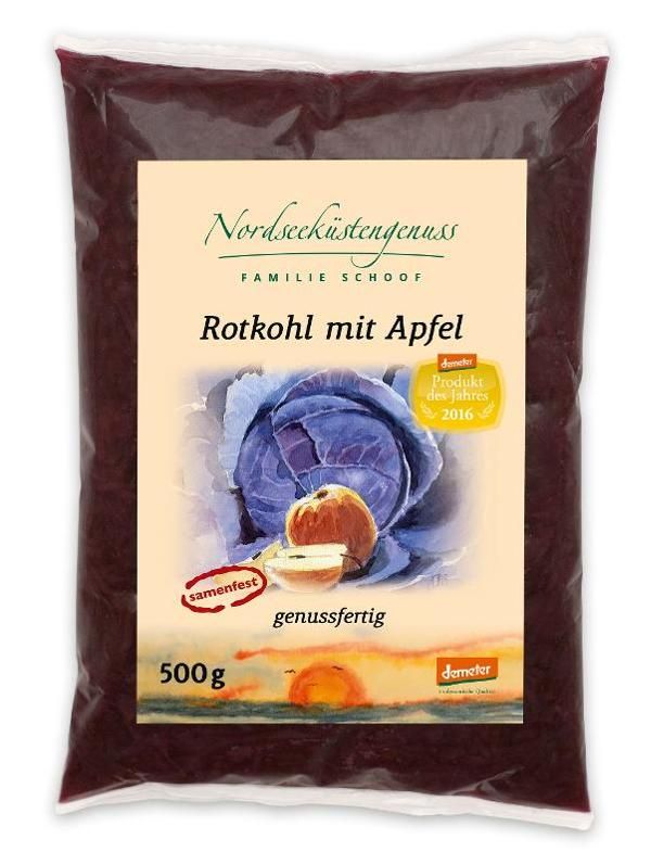 Produktfoto zu Rotkohl mit Apfel im Beutel 500g Nordseeküstengenuss