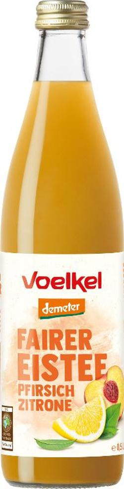 Produktfoto zu VPE Eistee Pfirsich Zitrone 10x0,5l Voelkel