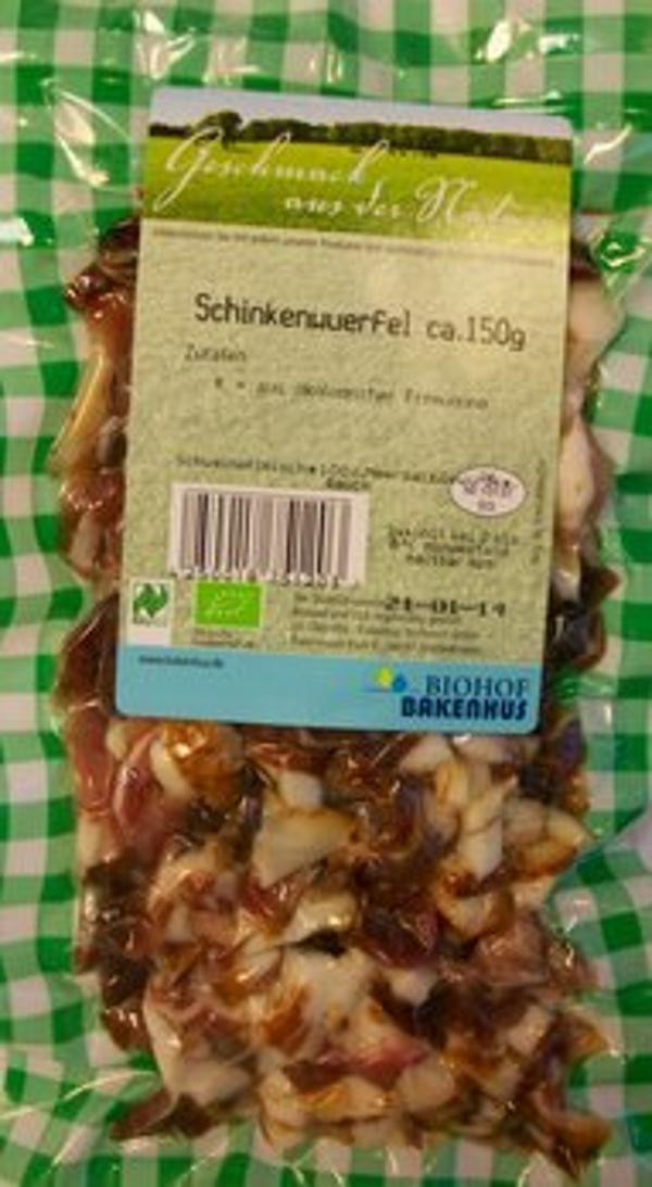 Produktfoto zu Schinkenwürfel 150g Biohof Bakenhus