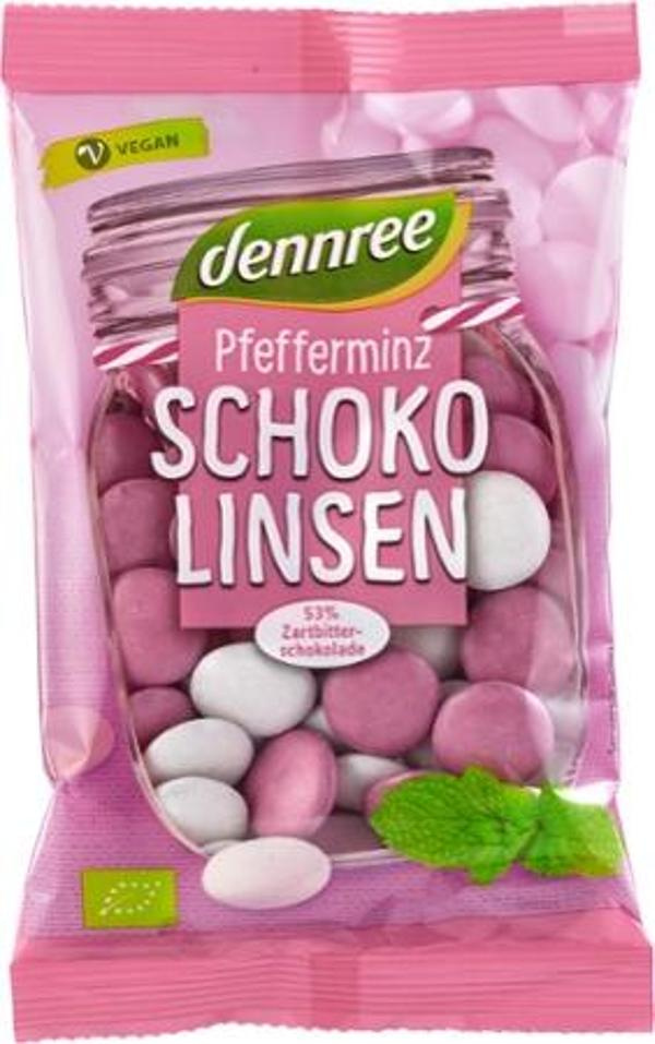 Produktfoto zu Pfefferminz Schokolinsen 100g dennree