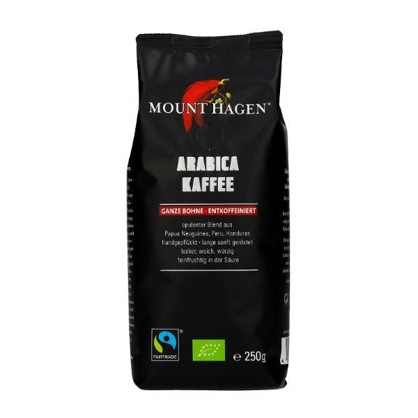 Produktfoto zu VPE Röstkaffee ganze Bohne entkoffeiniert 6x250g Mount Hagen