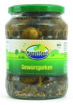 Produktfoto zu Gewürzgurken 720 ml Marschland