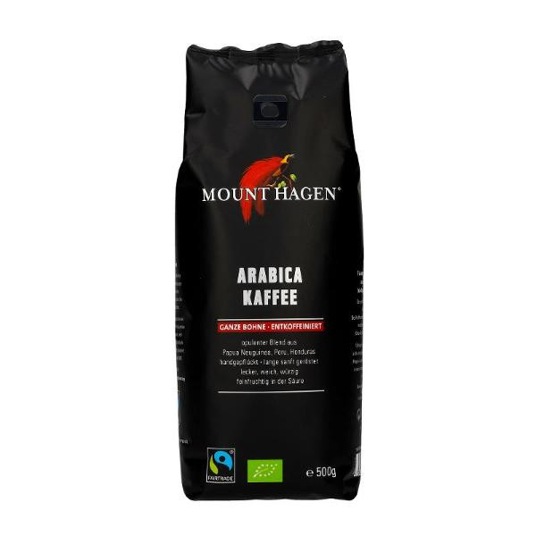 Produktfoto zu VPE Röstkaffee ganze Bohne entkoffeiniert 6x500g Mount Hagen